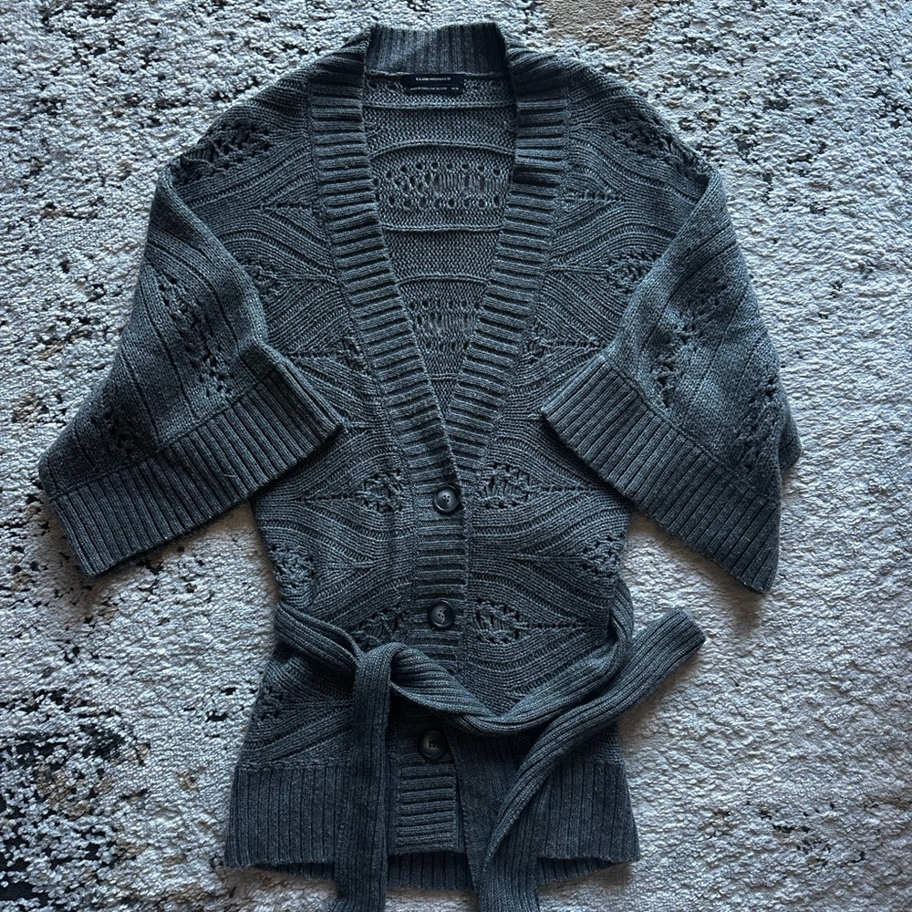 Club Monaco Charcoal Cardigan Sweater